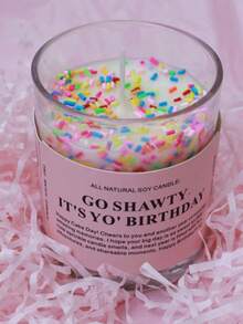 生日快乐！祝您生日快乐，新的一年充满美好回忆！愿您的生日如同这支可爱的磨砂蜡烛般甜蜜，愿新的一年充满欢乐、冒险和值得分享的美好时光。生日快乐！适用于所有生日庆祝活动！蜡烛罐、蜡烛、礼物、家居装饰、生日装饰、生日蜡烛、装饰品、毕业季 - 多色 - 查看 7