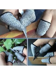 6pcs Reusable Finger Protectors - Anti-Slip And Cut-Resistant, Thumb And Fingertip Protectors, Extend Glove Life, Cut-Resistant Finger Protectors, Suitable For Outdoor Work. - Multicolor - View 3