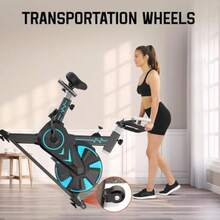 bicicleta para hacer ejercicioANNA TOSANI icleta Estatica de Interior icleta Estática Spinning en Casa con Resistencia magnética y Automática icleta Fija Bluetooth con Seguimiento de Datos de APP y Soporte iPad - negro - Ver 5