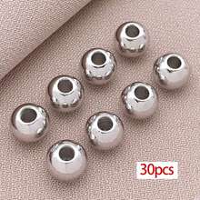 30pcs 18K Gold Filled Spacer Beads Round Smooth Spacer Mini Seamless Brass Beads For DIY Crafts Jewelry Making 2/2.5/3/4/5/6mm - Multicolor - View 23