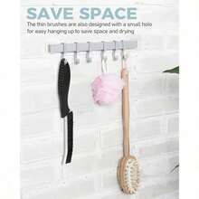 1-Pack Multi-Functional Crevice Cleaning Brush - Durable Stiff Bristle Gap Brush For Kitchen, Bathroom, Windows, And Stovetops - Essential Home Cleaning Tool With Ergonomic Handle | Ergonomic Handle Brush | Plastic Brush, Bathroom Cleaning Supplies - 黑色 - 查看 3