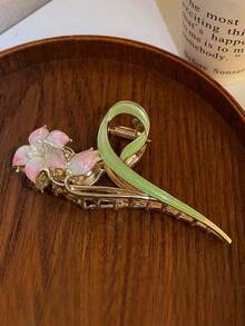 1pc Women Multi Color Flower Leaf Alloy Faux Pearl Hair Claw Clips Boho Valentine Summer School Vacation Daily Use Hair Accessories Fall Winter Hair Jaw Clamp Hair Catcher Clutch DBCN - 彩色 - 查看 2