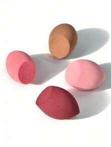 Set de 4 esponjas de maquillaje con forma de gota de agua de tamaño grande, esponjas de espuma suave con forma de gota de agua, convenientes para la corrección de imperfecciones del maquillaje, reutilizables, adecuadas para correctores, bases líquidas, viajes, regalos navideños, trabajo y equipaje de mano, ideales para entusiastas del maquillaje, regalo navideño asequible o herramienta de maquillaje - Multicolor - Ver 9