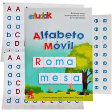 , Abecedario Móvil, Juego de Abecedario Educativo, Letras Mayúsculas y Minúsuclas Con 216pzs, Material de Aprendizaje Para Niños, Económico, Material Didáctico Para Niños,40859599 - Multicolor - Ver 1