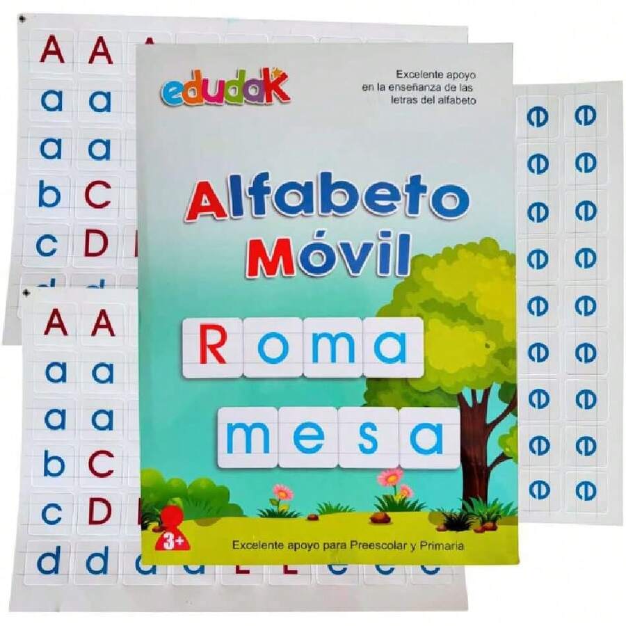 , Abecedario Móvil, Juego de Abecedario Educativo, Letras Mayúsculas y Minúsuclas Con 216pzs, Material de Aprendizaje Para Niños, Económico, Material Didáctico Para Niños,40859599 - Multicolor - Ver 1
