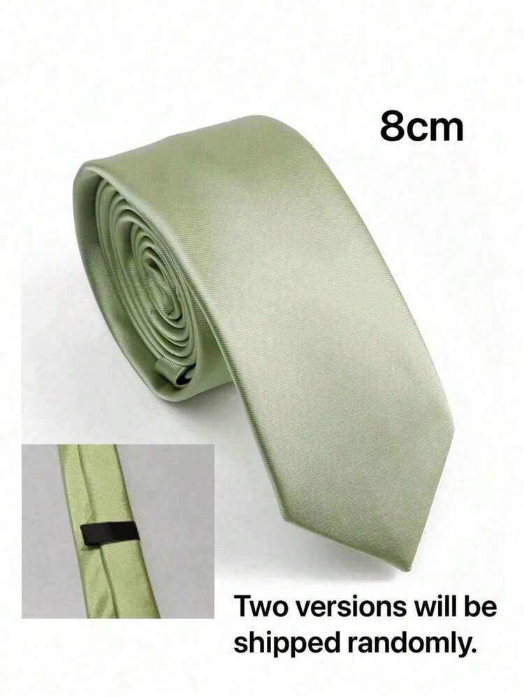 1 chiếc cà vạt nam màu xanh lá cây nhạt (rộng 5cm, dáng hẹp), chất liệu satin mềm mại, ôm sát, thích hợp cho đám cưới, tiệc tùng, họp mặt và các dịp khác. - màu xanh lá - Xem 6