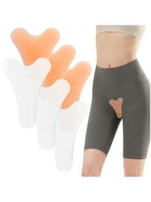 1 miếng che khuyết điểm, miếng che khuyết điểm, quần lót silicon dính vô hình có thể tái sử dụng, miếng che vết hằn giày cho quần bó sát, khăn trùm đầu cho quần tập múa ba lê và yoga. - trái cam - Xem 1