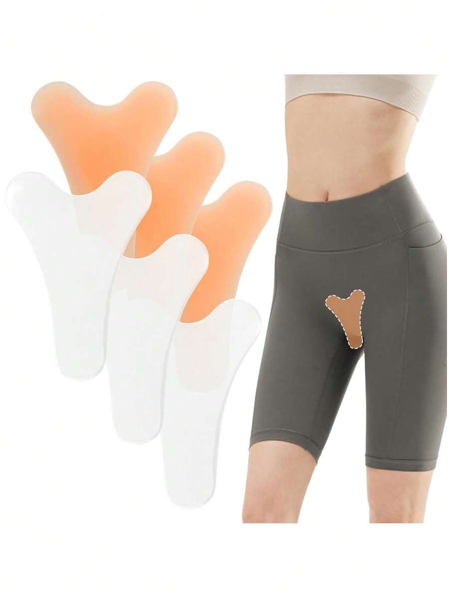 1 miếng che khuyết điểm, miếng che khuyết điểm, quần lót silicon dính vô hình có thể tái sử dụng, miếng che vết hằn giày cho quần bó sát, khăn trùm đầu cho quần tập múa ba lê và yoga. - trái cam - Xem 1