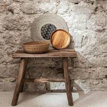 Round Wicker Basket - Decorative Bowl - Storage Basket - Fruit Bowl - Decorative Woven Basket - Natural Color - 26 Cm - 棕色 - 查看 3