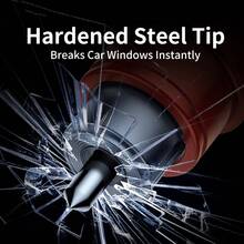 1个汽车安全锤玻璃破碎器多功能紧急逃生窗工具 - 彩色 - 查看 7