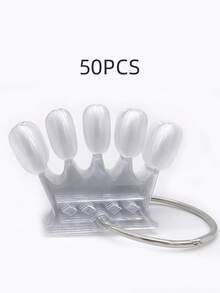 50张皇冠形状美甲对比色卡，美甲凝胶颜色展示，指甲油样品展示板，适用于美甲沙龙练习和个人使用 - 彩色 - 查看 11