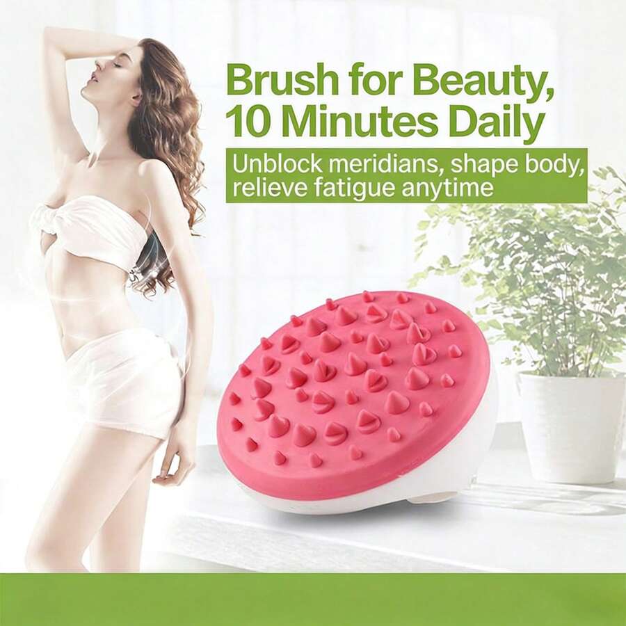 硅胶防油按摩刷，沐浴刷，去油剂 - 促进血液循环，分散脂肪沉积，家用身体按摩器，去角质器，可与乳霜和精油配合使用作为脂肪滚轮 - 彩色 - 查看 1
