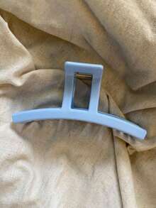 2pcs/1pc Women Blue One-Piece Chocolate Triangle Hair Clips, Fashionable Hair Claw Barrettes, Elegant Minimalist Solid Color Hair Claws Suitable For Daily, Casual, Party, Beach, Vacation, Hairstyling, Washing Face/Hair, Makeup, Outfit Accessories, Autumn/Winter/Spring/Summer - Multicolor - View 5