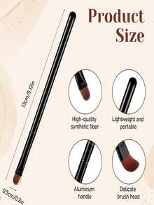 30支/18支/12支/6支/3支/1支遮瑕刷，扁平眼影打底刷，男女通用，用于晕染遮瑕膏，遮瑕刷，眼下遮瑕刷，迷你化妆刷，眼影眉刷，多功能眼影刷，适用于遮瑕、晕染、定妆，唇刷，便携式眼影刷，优质材料 - 彩色 - 查看 2