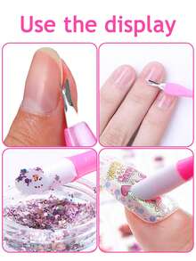 30/18/6/1pc The New Double-Headed Dead Skin Scraper Pressing Rod, Silicone Push Head, And Stainless Steel Dead Skin Scraper Shovel Are All-In-One Nail Care Tools. They Are Easy To Operate And Convenient To Carry When Going Out. - Multicolor - View 5