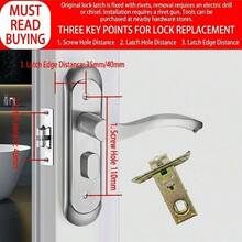 1个通用不锈钢门把手锁，无钥匙浴室门把手，金属材质，左右手通用，加厚型家用卫生间门锁 - 彩色 - 查看 17