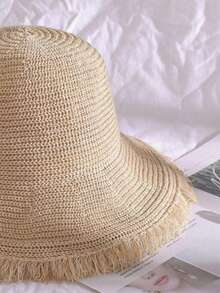 1pc Bohemian Women's Wide Brim Sun Hat, UPF 50+ UV Protection, Foldable Beach Hat, Suitable For Summer, Vacation And Outdoor Activities - Multicolor - View 4