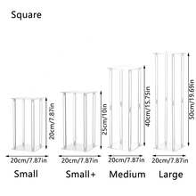 1个迷你亚克力花篮，婚礼中心装饰摆件，透明花架，优雅几何花卉展示架，适用于生日派对、婚礼、圣诞节餐桌装饰