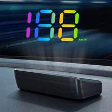 GPS Enabled Car HUD (Head-Up Display) - Dual Color White & Green LED, Compatible With All Vehicles, No Battery Required (USB Powered), Easy Installation, Displays Vehicle Speed, Modern Car Accessory, Digital Speed Display, Universal Car Speedometer, Auto Parts