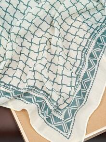 1pc New Fashionable Plaid Print Scarf, Elegant Plaid Print Ladies Scarf With High-End Feel, Soft Material, Multifunctional Sun Protection/Windproof Scarf Shawl, Suitable For Daily Life/Holiday Gatherings/Banquet Occasions - Multicolor - View 6