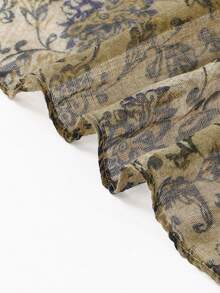 1条新款小巧清新巴厘岛纱线印花围巾，女士夏季防晒、休闲薄披肩、日常旅行、海滩装扮、节日礼物 - 圍巾 - 查看 4