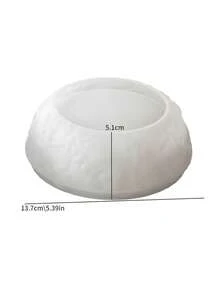 DIY Aromatherapy Gypsum Candle Cup Candle Decoration Bowl Rose Flower Patterned Storage Bowl Silicone Mold Succulent Flowerpot Concrete Gypsum Clay Casting Mold Handmade Resin Fruit Tray Mold - White Silicone Mold - View 2