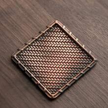 1pc Brass Cup Mat, Suitable For Gongfu Tea Ceremony, Tea Cup Holder, Heat-Resistant Metal Tea Set Accessory - Multicolor - View 40