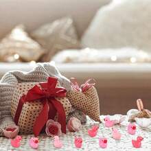 10/20pcs Mini Resin Pink Duck Figurines, Small Duckling Decorative Ornaments Toys, Suitable For Valentine's Day Gifts, Decoration, Toy Houses, Landscaping DIY Crafts & Pranks(Random Color) - Resin Pink Duck - View 2