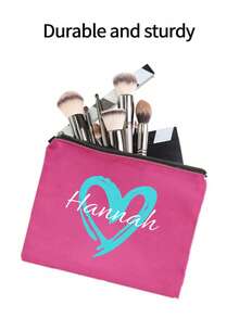 1 Túi đựng mỹ phẩm hình trái tim có thể tùy chỉnh tên, túi đựng mỹ phẩm giặt máy dành cho nữ, túi đựng đồ vệ sinh cá nhân di động, túi đựng mỹ phẩm xách tay cho nữ, túi du lịch có khóa kéo, hộp đựng đồ, túi trang điểm, nhẹ và có thể gấp gọn, thích hợp sử dụng hàng ngày, sinh nhật, ngày lễ, tựu trường, mùa hè, bãi biển, du lịch, đi làm, sinh viên, dã ngoại, cắm trại, cất giữ đồ dùng hàng ngày. - Nhiều màu - Xem 8