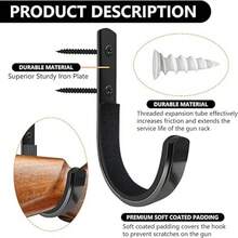 1/3/6Pcs Gun Racks, Metal Hooks, Suitable For Various Categories Such As Handguns, Rifles, Pistols, Etc., Can Be Fully Stored In One Rack, With Cost-Effectiveness And Compact Design That Does Not Take Up Space - Multicolor - View 8