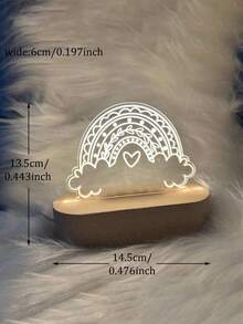 Lampu Tidur Anak yang Dipersonalisasi, Lampu Tidur Anak Kustom dengan Nama, Dekorasi Awan Pelangi, Lampu Tidur Kamar Bayi, Hadiah untuk Acara Baby Shower, Hadiah untuk Anak - MultiWarna - View 10