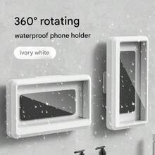 1Pc 360° Rotatable Drill-Free Shower Phone Holder, IPX Waterproof Anti-Fog, Fits 4-7 Inch Phones With Case, ABS Adjustable Stand For Bathroom Kitchen - Multicolor - View 8