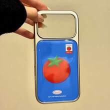 Tomato Label Soft Silicone Phone Case Compatible With IPhone 17 Pro Max, Shockproof Protective Cover - Blue - View 4