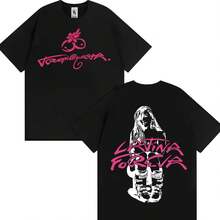 Men's And Women's Clothing Fashion Aesthetic T-Shirt Hip-Hop Gothic T-Shirt Karols G Tropicoquta New - Đen 3 - Xem 1