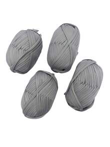 4 Rolls X 100g Polyester Crochet/Weaving Yarn, Total 30m Length - Ideal For DIY Projects Such As T-Shirts, Slippers, Baskets, Fabric Strips, Handmade Bags, Toys, Shoes, Carpets, Storage Baskets And More - Multicolor - View 29