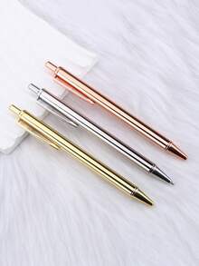 1支装优雅金属圆珠笔礼盒套装，带笔夹，奢华金属伸缩圆珠笔套装，1.0mm黑色墨水，书写流畅，适用于商务办公、行政、学校文具用品 - 彩色 - 查看 8