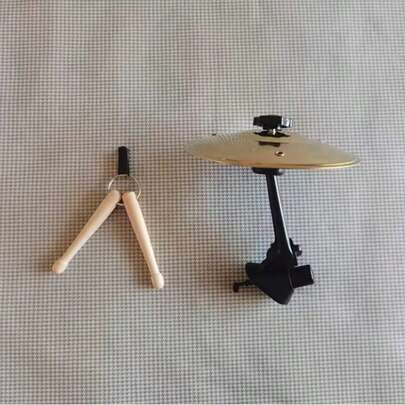 Essential Car Drumsticks With Cymbals For Musicians And Jazz Enthusiasts - A Must-Have Gadget For Entertainment During Road Trips, Perfect For Drumming On The Go.