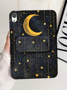 Custodia protettiva per tablet con motivo di stelle, lune e meteore, compatibile con Apple iPad Mini 6/7, Tab A7/A9, Pad 5/5 Pro, Redmi Pad SE, cover protettiva con motivo amichevole per la pelle e supporto - Multicolore - Visualizzare 3