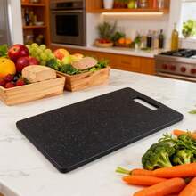 Set de 3/1 pieza de tablas de cortar extra grandes - Agarre cómodo, aptas para lavavajillas, fácil preparación y limpieza de alimentos - Antideslizante, esenciales de cocina para cocineros en el hogar - Negro - Ver 6