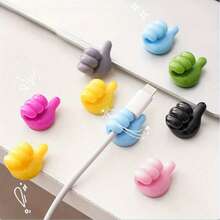 50pcs/Pack Multi-Function Mobile Phone Cable Organizer Clips, Practical Hooks - Multicolor - View 6