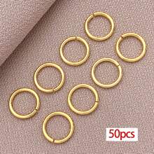 30/50pcs 5 Sizes 18K Gold Plated Open Jump Rings 4/5/6/8/10mm Flat Round Jump Rings Metal O Rings Split Round Ring For Jewelry Bracelet Earring Keychain - Multicolor - View 22