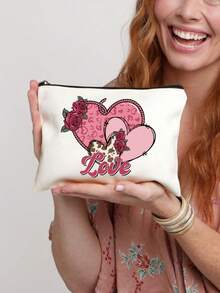 高尔夫印花化妆包 - 轻便无异味涤纶旅行洗漱包，卡通趣味多功能帆布包，充电器收纳包，旅行必备化妆包，化妆品、化妆和旅行必备轻便接待包，青少年完美礼物，生日和旅行配件，节日礼物 - 彩色 - 查看 3