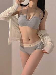 Women Bra And Panty Sets - Grey - View 3