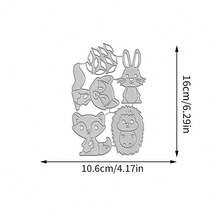 创意动物模具，DIY剪贴簿相册和压花模板，贺卡制作工具，卡片纸切割工艺品，礼品卡制作模板模切。 - 銀色 - 查看 9