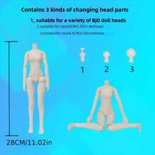 Bộ sưu tập búp bê BJD phong cách Anime, mẫu búp bê cơ bản, thời trang và dễ thương, thích hợp để trang trí cho nhiều loại búp bê BJD khác nhau. Búp bê tập trang điểm, lý tưởng làm quà tặng sinh nhật, Giáng sinh, Năm mới và Halloween. Lưu ý: Vui lòng tự trang điểm. Hình ảnh chỉ mang tính chất tham khảo. - Nhiều màu - Xem 5