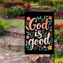 1pc, God Is Good All The Time Garden Flag Christian Faith Garden Flag, 12 X 18 Inch Double Sided Farmhouse Yard Outdoor Flag, Farmhouse Rustic Pasture Porch Decoration(ONLY FLAG) - 彩色 - 查看 10