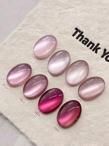 Miss Leia 1-8 15ml Spring/Summer Nail Love Cat Eye Gel Nail Polish New Whitening Dragon Fruit Pink Purple Crystal Glass Bead Cat Eye Nail Polish Series Beginner Nail Art Popular Color Gel Varnish UV LED Curing Soakable Semi-Permanent Suitable For Beauty Salon Nail Salon Set DIY Home Holiday Women's Gift Nail Art Supplies - 粉色 - 查看 3