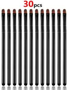 30支/18支/12支/6支/3支/1支遮瑕刷，扁平眼影打底刷，男女通用，用于晕染遮瑕膏，遮瑕刷，眼下遮瑕刷，迷你化妆刷，眼影眉刷，多功能眼影刷，适用于遮瑕、晕染、定妆，唇刷，便携式眼影刷，优质材料 - 彩色 - 查看 8