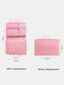 New Hanging Travel Clothes Folding Storage Bag, 7-In-1 Foldable Organizer Bag, Compartment Storage For Underwear Socks, Multi-Compartment Design For Easy Access, Portable Carry-On