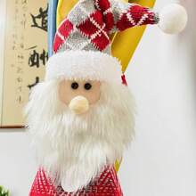 2个圣诞窗帘夹装饰,圣诞老人和雪人复古格子窗帘夹,圣诞节节日装饰,适用于窗户、卧室、客厅、家居、办公室、派对、圣诞节 - 彩色 - 查看 10